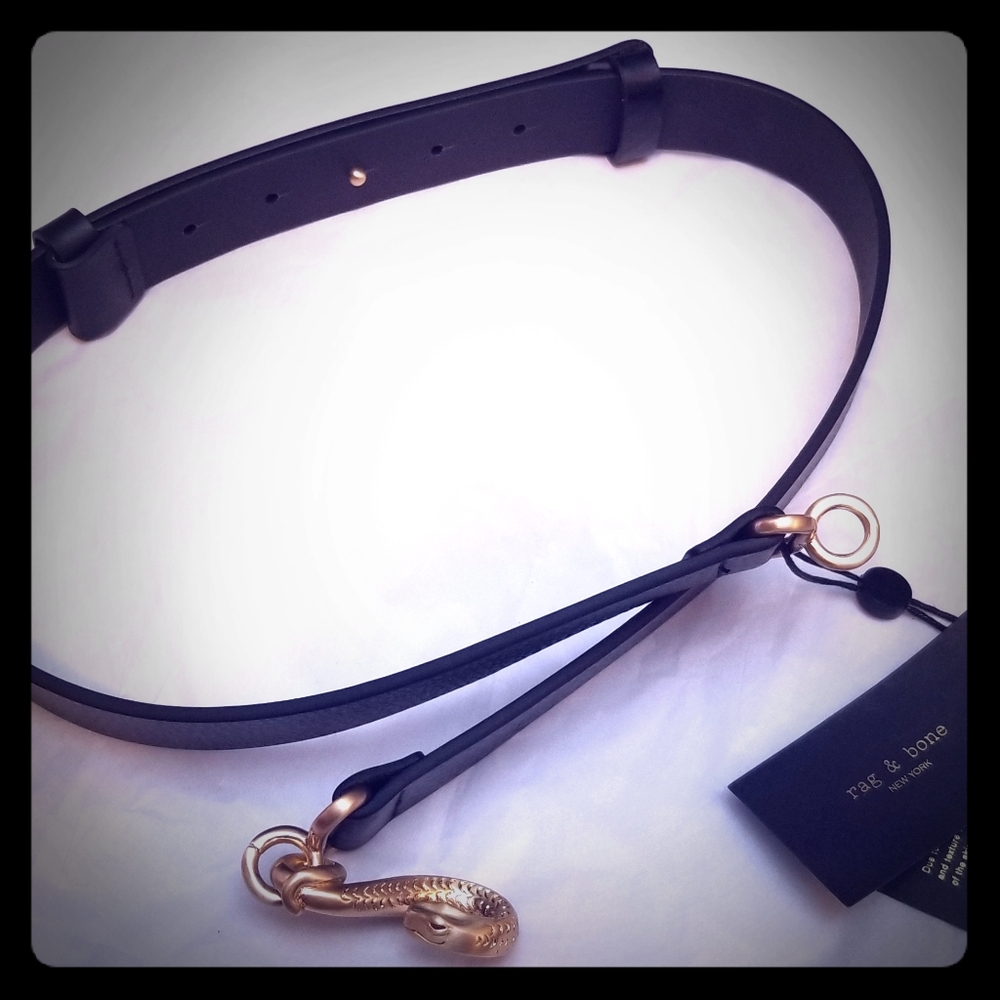 Rag & Bone Black Swinger Hip Belt - NWT